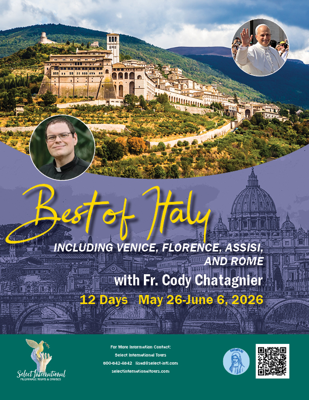 Fr. Cody Chatagnier Italy 2026_cover Pilgrimage to Italy with Fr. Cody Charagnier